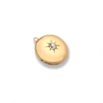 14K Gold and Diamond Locket Pendant