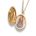 14K Gold and Diamond Locket Pendant