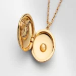 14K Gold and Diamond locket pendant