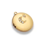 14K Gold and Diamond Locket Pendant